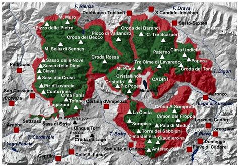 Northern Dolomites Map Photos Diagrams And Topos Summitpost