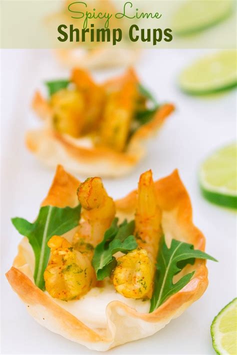 Chili Lime Spicy Shrimp Cups Easy Appetizer Recipe