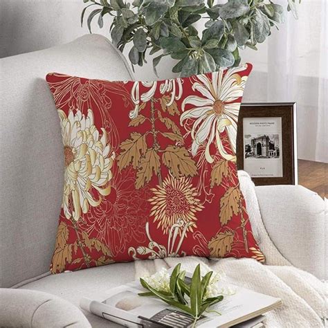 Decoration Pillow Cover Minimal Graphic Floral Pattern Hand