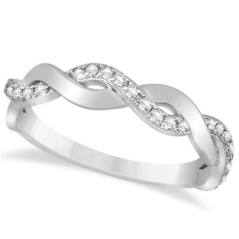 Diamond Twisted Infinity Bridal Set Setting 14k White Gold 058ct U7460