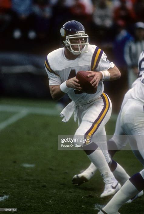 Quarterback Archie Manning Of The Minnesota Vikings Drops Back To