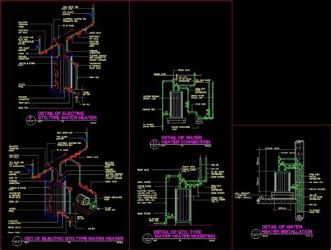 Isometric Detail Electric Water Heater DWG Detail For AutoCAD Designs CAD