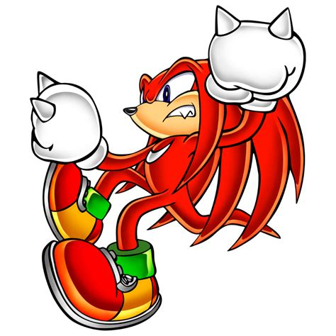 Artwork Of Knuckles From Sonic Adventure On The Dreamcast Sonic