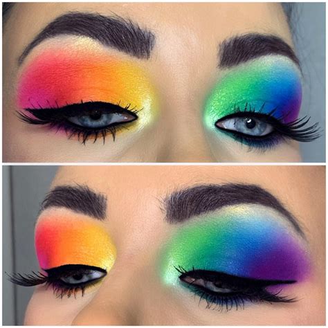 Pin By Marissa Cook On Beauty Rainbow Eye Makeup Eye Makeup Images Colorful Eye Makeup