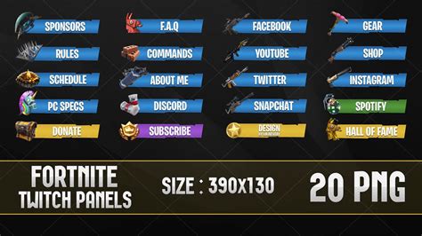 Fortnite Twitch Panels By Lol0verlay Twitch Paneling Fortnite