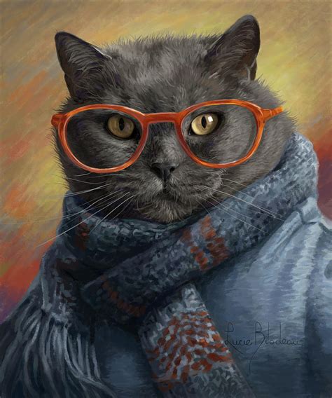 Cool Cat Digital Art By Lucie Bilodeau Pixels