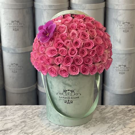 50 Pink Roses In Our Velvet Signature Box Vd In Encino Ca La Fleur