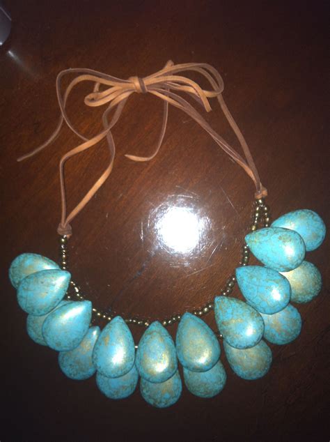 Turquoise Teardrop Necklace Handmade Necklaces Teardrop Necklace