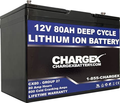 Chargex® 12v 80ah Lithium Ion Battery