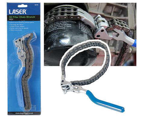 Laser Tools 6318 Oil Filter Chain Wrench For Hgv