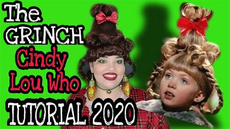 The Grinch Cindy Lou Who Hair Tutorial Christmas 2020 Youtube