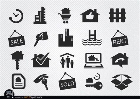 Real Estate Icons Set Vector Download