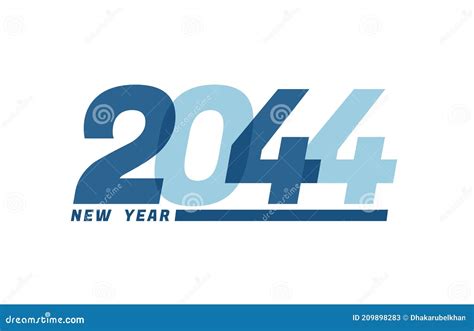 Happy New Year 2044 Happy New Year 2044 Text Design For Brochure