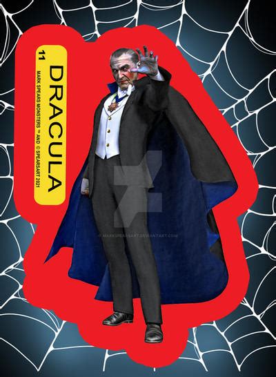 Mark Spears Monster Trading Cards Dracula Sticker By Markspearsart On