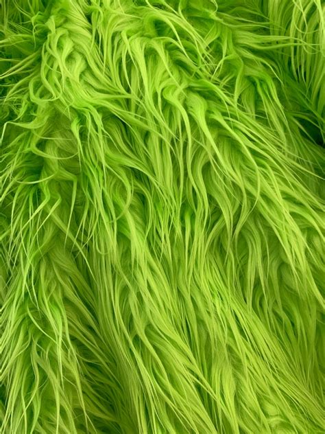 Neon Green Canadian Faux Fur Fabric By The Yard Mongolian Etsy Australia