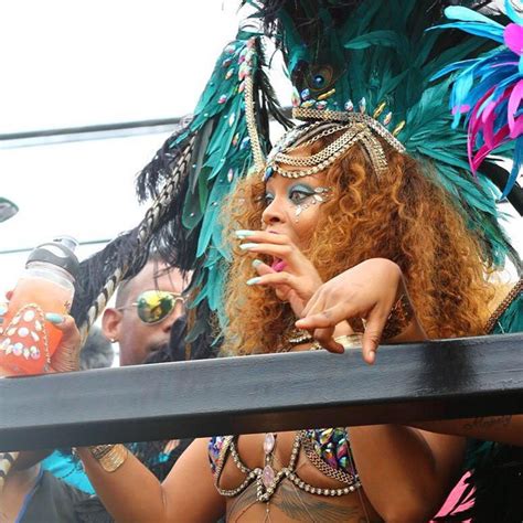 Carnival Queen Rihanna Parades Around In Tiny Sexy Costume At Barbados