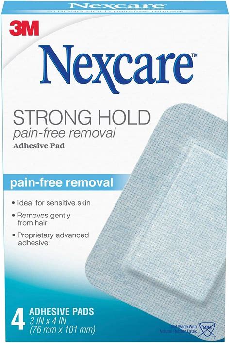 3m Nexcare Adhesive Pads Sensitive Skin 3x4 4 Pads Pack