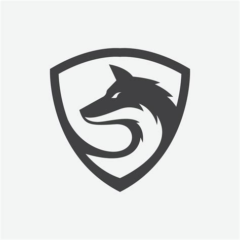 Wolf Icon Vector Wolf Shield Logo Icon Vector Wolf Secure Icon Wolf