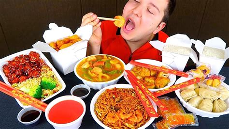Massive Chinese Food Takeout • Mukbang Youtube