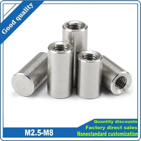 25pcs M25 M3 M4 M5 M6 M8 304 A2 70 Stainless Steel Parallel Pins With Internal Thread Single