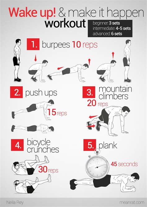 Beginner bodyweight (start here) home workout #2: Simple Daily Morning Workout - InspireMyWorkout.com - A ...