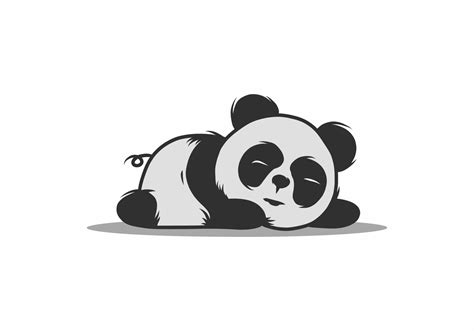 Cute Lazy Panda Illustration Drawing 6607652 Vector Art At Vecteezy