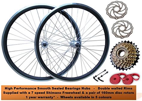 Buy QR MTB Ain Bike Bicycle Front Rear DISC BRAKE Wheel Set Wheelset Double Wall Rims