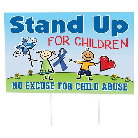 Stand Up For Children 18 X 12 Yard Sign Positive Promotions