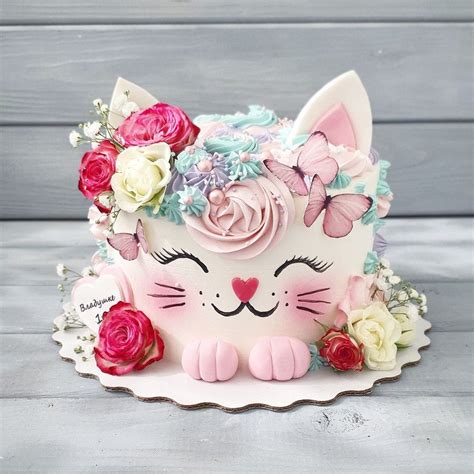 Girly Birthday Cakes Birthday Cake For Cat Kitten Birthday Gateau
