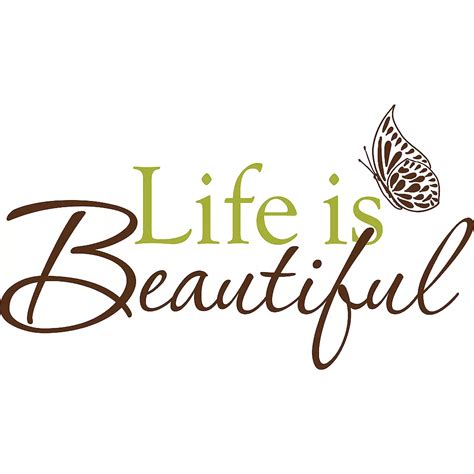 Wallpops Life Is Beautiful Wall Quote The Home Depot Canada