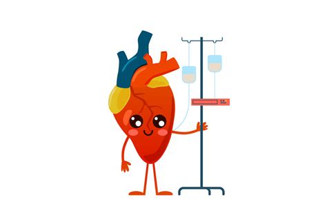 Prevention And Treatment Heart Disease Cartoon Body Organ Mascot Cut