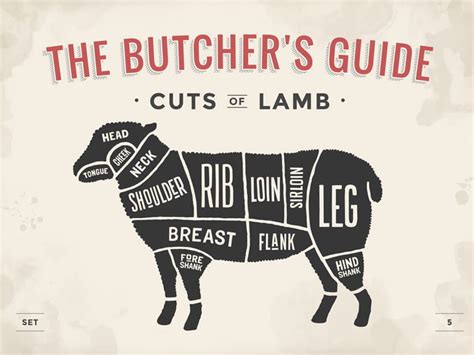 Identify different wholesale and retail. Cooking with different cuts of meat: lamb - Saga