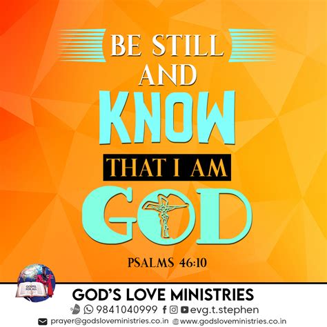 Psalm 4610 Gods Love Ministries Todays Promise