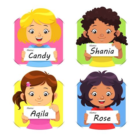 Kids Name Tags Clip Art Images And Photos Finder