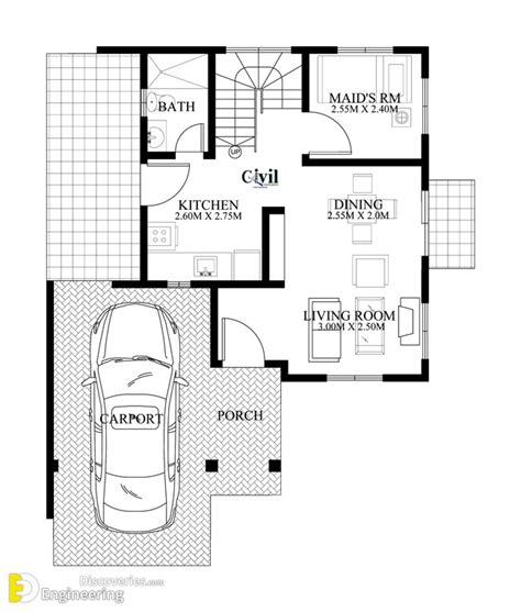 Modern Two Story House Plan With Bedrooms Engineering Discoveries