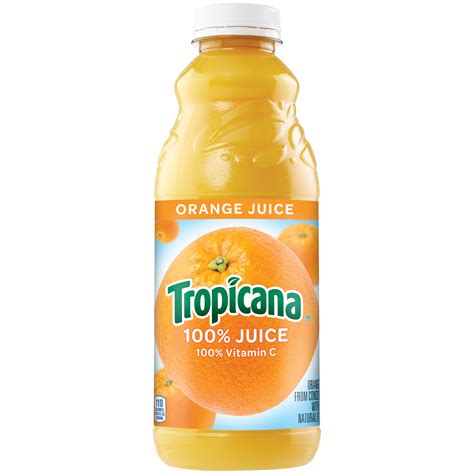 Tropicana 100 Orange Juice 32 Oz Plastic Bottle La Comprita