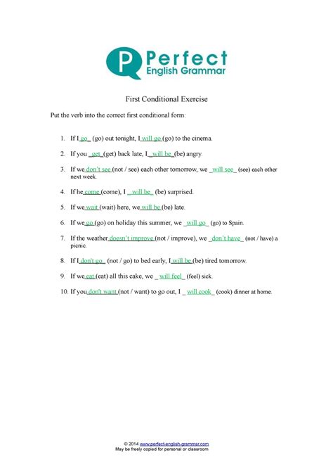 First Conditional Worksheet 3 A First Conditional Exercise Put The