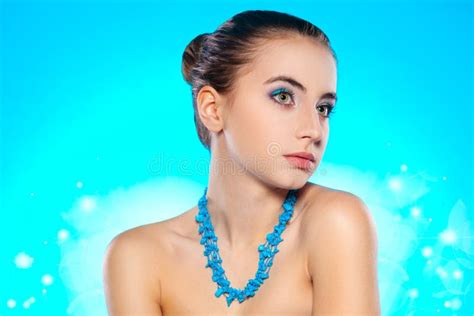 Brunette With Necklace Stock Photo Image Of Glamour
