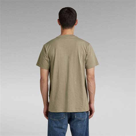 Zip Pocket Loose T Shirt Green G Star Raw