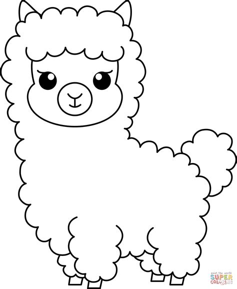 Lama Animal Coloring Pages