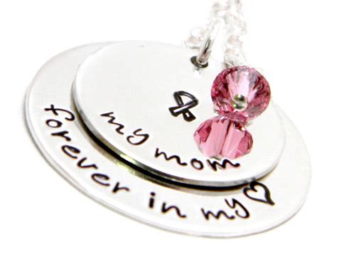 Breast Cancer Awareness Personalized Hand Stamped Sterling Etsy