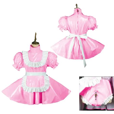 Sissy Maid Pvc Dress Lockable Dress Cosplay Costume Tailor Made Eur 79