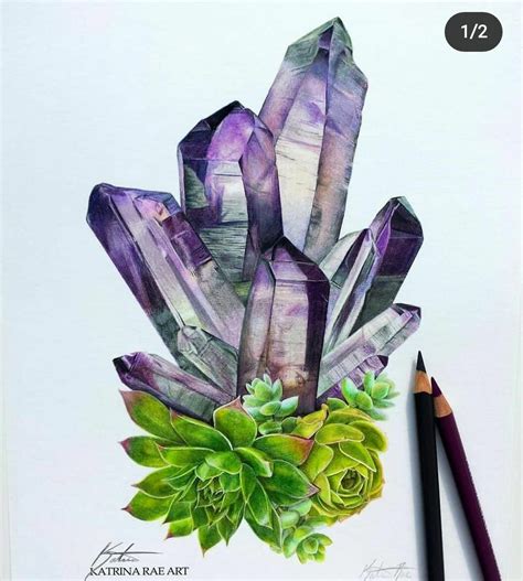 See what savi mii (savimii) has discovered on pinterest, the world's biggest collection of ideas. Pin by Savi James on art | Crystal drawing, Crystals watercolors, Succulent art