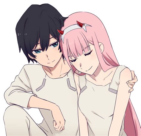 Zero Two And Hiro Darling In The Franxx Drawn By K
