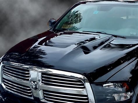 Jdm style fit dodge ram hood scoop factory style waterproof & sun uv proof d116 (fits: Dodge RAM 1500 Type-S Style Ram Air Hood 2009-2017