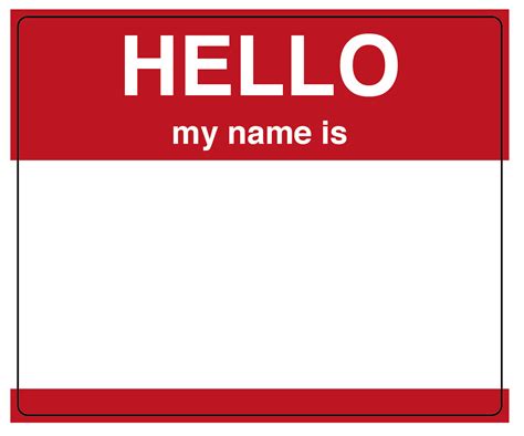 Hello My Name Is Stickers Flexi Labels