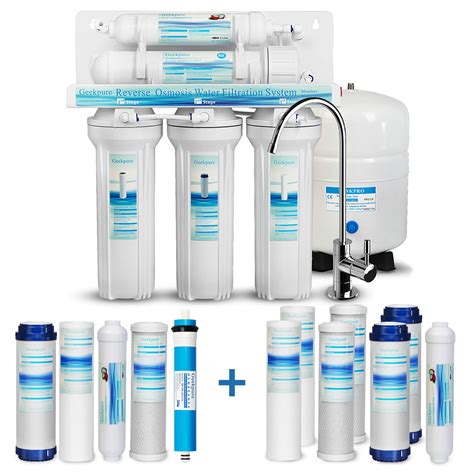 Buy Geekpure 5 Stage Reverse Osmosis Water Filter System Plus Extra 7