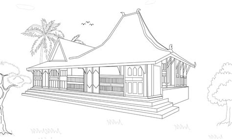 10 Sketsa Rumah Adat Berbagai Daerah di Indonesia, Mudah Digambar!