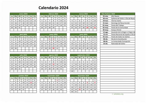 Calendario 2024 Calendario De España Del 2024