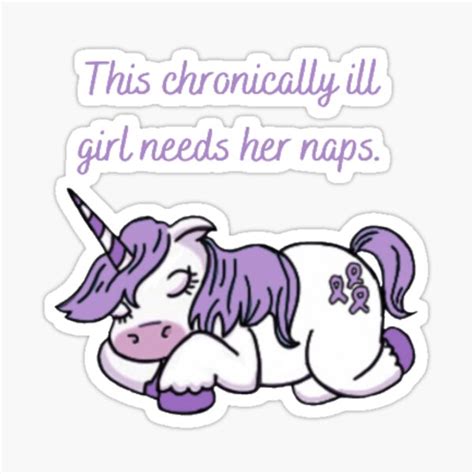 This Chronically Ill Girl Needs Her Naps Sticker For Sale By